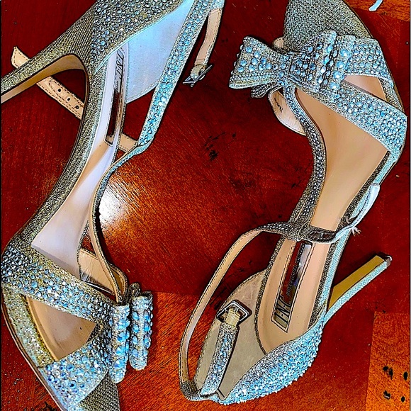 đź‘‘INC - Reesie Rhinestone Silver Evening Sandals - Picture 7 of 11
